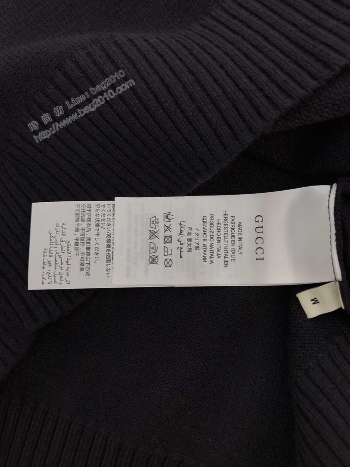 Gucci男裝 古奇2020最新爆款彩色條紋小G刺繡毛衣 男女同款  ydi3228